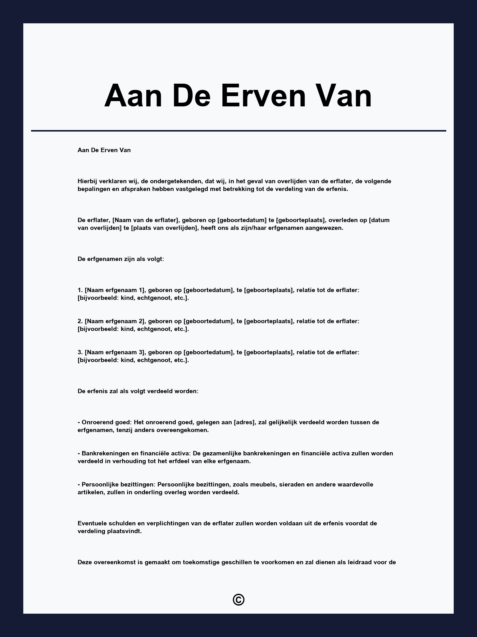 Aan De Erven Van